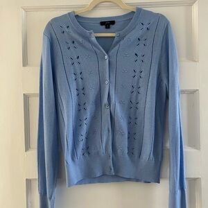 J Crew Jackie Periwinkle Blue Cardigan with Cutouts - medium